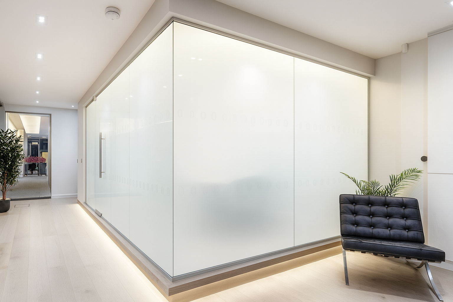 Office showing the White SE privacy appearance