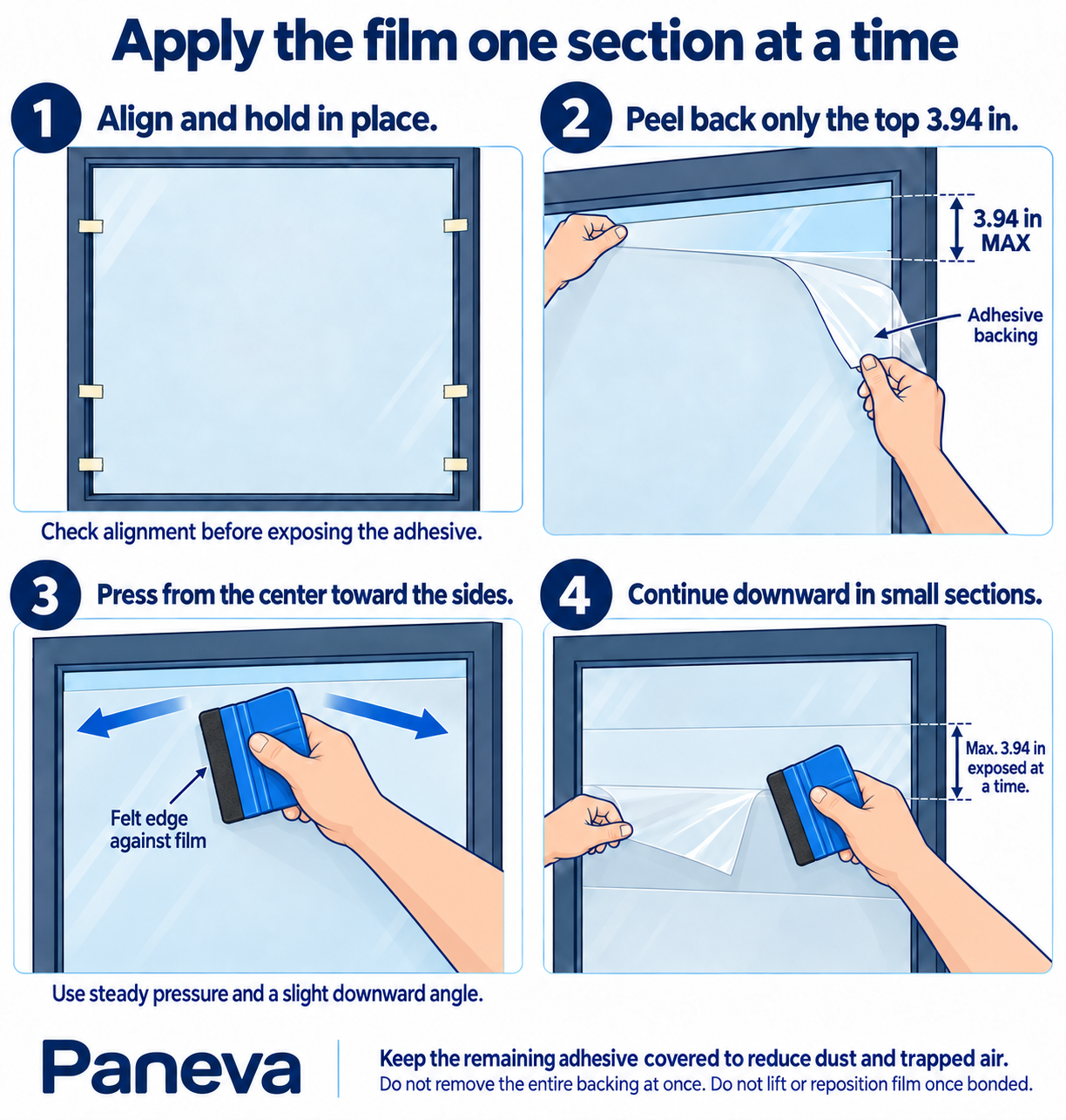 4. Apply the film